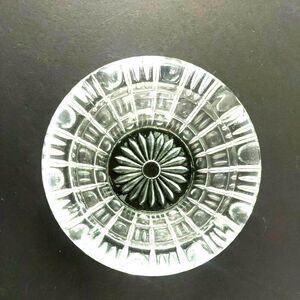 Ashtray Clear Glass 4 Cigarette Cigar 6" Diameter